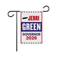 Jerri Green For Tennessee Governor 2026 Garden Flag, Double Sided, 2026 Governor Flag, Elections Flag, Race Red White & Blue Flag