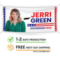 Jerri Green For Tennessee U.S. Governor Banner Sign, 13 oz Waterproof US Governor Election 2026 Vinyl Banner With Metal Grommets