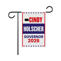 Cindy Holscher For Kansas Governor 2026 Garden Flag, Double Sided, 2026 Governor Flag, Elections Flag, Race Red White & Blue Flag