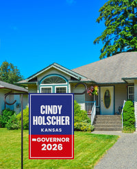 Cindy Holscher For Kansas Governor 2026 Garden Flag, Double Sided, 2026 Governor Flag, Elections Flag, Race Red White & Blue Flag