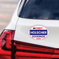 Cindy Holscher For Kansas Governor 2026 Car Magnet - Vote Cindy Holscher Vehicle Magnet, Kansas Governor Elections 2026 Magnet - 6" x 4.5"