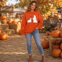 Cute Ghost Dog Halloween Crewneck, Funny Boo-p Dog Lover Sweatshirt, Spooky Season Pet Shirt, Ghost Puppy Fall Outfit, Pet Lover Gift