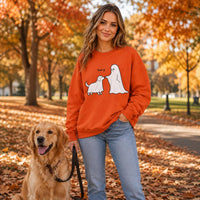 Cute Ghost Dog Halloween Crewneck, Funny Boo-p Dog Lover Sweatshirt, Spooky Season Pet Shirt, Ghost Puppy Fall Outfit, Pet Lover Gift