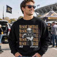 Personalized Football Player Photo Shirt, Custom Sport Sweatshirt, Senior Football Mom Crewneck, Family Game Day Outfit, Gift for Athlete