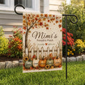 Personalized Mimi's Pumpkin Patch Garden Flag, 12x18 Double Sided Yard Flag, Fall Garden Decor, Grandkids Name Porch Decor, Autumn Gift