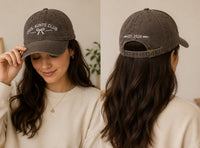 Personalized Cool Aunt Embroidered Hat, Custom Cool Aunts Club Bow Cap, Low Profile Dad Hat, Aunt Birthday Gift, Family Matching Gift