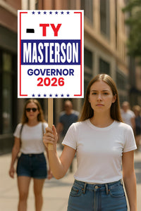 Ty Masterson For Kansas Governor 2026 Election Sign, Republicans Party, Political Campaign Sign, Governor Election 2026 Race Poster Sign