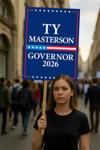 Ty Masterson For Kansas Governor 2026 Election Sign, Republicans Party, Political Campaign Sign, Governor Election 2026 Race Poster Sign