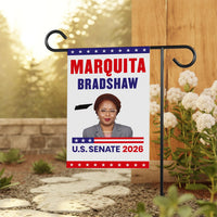 Marquita Bradshaw For Tennessee Senate 2026 Garden Flag, Double Sided, 2026 Senate Flag, Elections Flag, Race Red White & Blue Flag