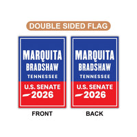 Marquita Bradshaw For Tennessee Senate 2026 Garden Flag, Double Sided, 2026 Senate Flag, Elections Flag, Race Red White & Blue Flag