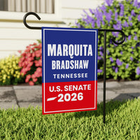 Marquita Bradshaw For Tennessee Senate 2026 Garden Flag, Double Sided, 2026 Senate Flag, Elections Flag, Race Red White & Blue Flag