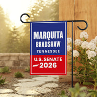 Marquita Bradshaw For Tennessee Senate 2026 Garden Flag, Double Sided, 2026 Senate Flag, Elections Flag, Race Red White & Blue Flag