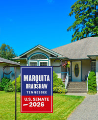 Marquita Bradshaw For Tennessee Senate 2026 Garden Flag, Double Sided, 2026 Senate Flag, Elections Flag, Race Red White & Blue Flag