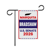 Marquita Bradshaw For Tennessee Senate 2026 Garden Flag, Double Sided, 2026 Senate Flag, Elections Flag, Race Red White & Blue Flag