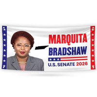 Marquita Bradshaw For Tennessee U.S. Senate Banner Sign, 13 oz Waterproof US Senate Election 2026, Vinyl Banner With Metal Grommets