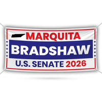 Marquita Bradshaw For Tennessee U.S. Senate Banner Sign, 13 oz Waterproof US Senate Election 2026, Vinyl Banner With Metal Grommets