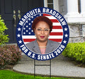 Marquita Bradshaw For Tennessee Senate 2026 Yard Sign, Corrugated Senate Elections, Race Red White & Blue Yard Sign with Metal H-Stake