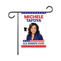 Michele Tafoya For Minnesota Senate 2026 Garden Flag, Double Sided, 2026 Senate Flag, Elections Flag, Race Red White & Blue Flag