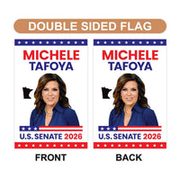 Michele Tafoya For Minnesota Senate 2026 Garden Flag, Double Sided, 2026 Senate Flag, Elections Flag, Race Red White & Blue Flag