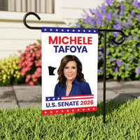 Michele Tafoya For Minnesota Senate 2026 Garden Flag, Double Sided, 2026 Senate Flag, Elections Flag, Race Red White & Blue Flag