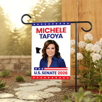 Michele Tafoya For Minnesota Senate 2026 Garden Flag, Double Sided, 2026 Senate Flag, Elections Flag, Race Red White & Blue Flag
