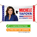 Michele Tafoya For Minnesota U.S. Senate Banner Sign, 13 oz Waterproof US Senate Election 2026 Vinyl Banner With Metal Grommets
