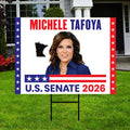 Michele Tafoya For Minnesota Senate 2026 Yard Sign, Corrugated Plastic Senate Elections Race Red White Blue Yard Sign with Metal H-Stake