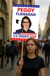 Peggy Flanagan For Minnesota Senate 2026 Election Sign, Political Campaign Sign, Republican party, Senate Election 2026 Race Poster Sign