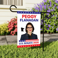 Peggy Flanagan For Minnesota Senate 2026 Garden Flag, Double Sided, 2026 Senate Flag, Elections Flag, Race Red White & Blue Flag