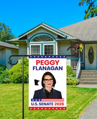 Peggy Flanagan For Minnesota Senate 2026 Garden Flag, Double Sided, 2026 Senate Flag, Elections Flag, Race Red White & Blue Flag