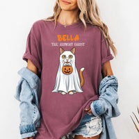 Personalized Pet Halloween Shirt, Custom Pet Photo Ghost Tee, Hungry Ghost Top, Spooky Dog Mom Shirt, Halloween Gift for Animal Lover