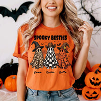 Personalized Halloween Ghost T-Shirt, Custom Ghost Names Tee, Halloween Party Tee, Matching Spooky Friends Outfit, Best Friend Gift