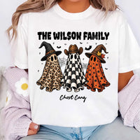 Personalized Halloween Ghost T-Shirt, Custom Ghost Names Tee, Halloween Party Tee, Matching Spooky Friends Outfit, Best Friend Gift