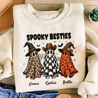 Personalized Halloween Ghost T-Shirt, Custom Ghost Names Tee, Halloween Party Tee, Matching Spooky Friends Outfit, Best Friend Gift
