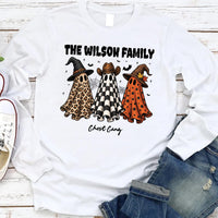 Personalized Halloween Ghost T-Shirt, Custom Ghost Names Tee, Halloween Party Tee, Matching Spooky Friends Outfit, Best Friend Gift