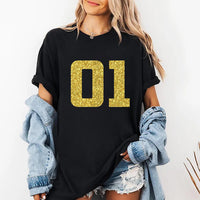 Custom Glitter Football Number Sweatshirt, Personalized Game Day Sports Tee, Varsity Number Shirt, Mascot Spirit Top, Custom Team Gift