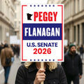 Peggy Flanagan For Minnesota Senate 2026 Election Sign, Political Campaign Sign, Republican party, Senate Election 2026 Race Poster Sign