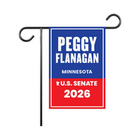 Peggy Flanagan For Minnesota Senate 2026 Garden Flag, Double Sided, 2026 Senate Flag, Elections Flag, Race Red White & Blue Flag