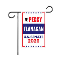 Peggy Flanagan For Minnesota Senate 2026 Garden Flag, Double Sided, 2026 Senate Flag, Elections Flag, Race Red White & Blue Flag