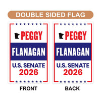Peggy Flanagan For Minnesota Senate 2026 Garden Flag, Double Sided, 2026 Senate Flag, Elections Flag, Race Red White & Blue Flag