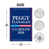 Peggy Flanagan For Minnesota Senate 2026 Garden Flag, Double Sided, 2026 Senate Flag, Elections Flag, Race Red White & Blue Flag
