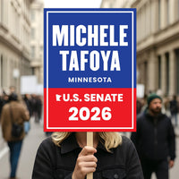 Michele Tafoya For Minnesota Senate 2026 Election Sign, Political Campaign Sign, Republican party, Senate Election 2026 Race Poster Sign