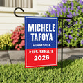 Michele Tafoya For Minnesota Senate 2026 Garden Flag, Double Sided, 2026 Senate Flag, Elections Flag, Race Red White & Blue Flag