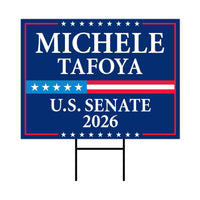 Michele Tafoya For Minnesota Senate 2026 Yard Sign, Corrugated Plastic Senate Elections Race Red White Blue Yard Sign with Metal H-Stake