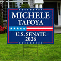 Michele Tafoya For Minnesota Senate 2026 Yard Sign, Corrugated Plastic Senate Elections Race Red White Blue Yard Sign with Metal H-Stake