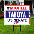 Michele Tafoya For Minnesota Senate 2026 Yard Sign, Corrugated Plastic Senate Elections Race Red White Blue Yard Sign with Metal H-Stake