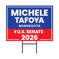 Michele Tafoya For Minnesota Senate 2026 Yard Sign, Corrugated Plastic Senate Elections Race Red White Blue Yard Sign with Metal H-Stake