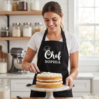 Personalized Logo Chef Apron, Custom Name Cooking Apron with Pockets, Professional Chef Apron, Restaurant Staff Uniform, Culinary Gift