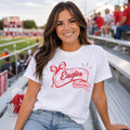 Personalized School Mascot Shirt, Custom Team Name Pennant Tee, Preppy Checkered Game Day Top, School Spirit Outfit, Custom Team Gift