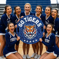 Custom Cheer Signs for School Spirit, Personalized Cheerleading Rally Signs with Handle, Pep Rally Sports Team Chant & Game Day Support Sign